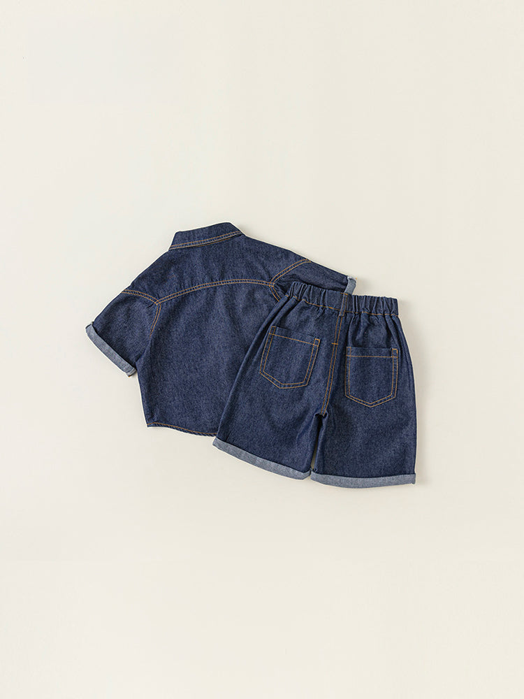 Ensemble denim enfant – 100% coton confortable tailles 2-6 ans – MIKID'Z