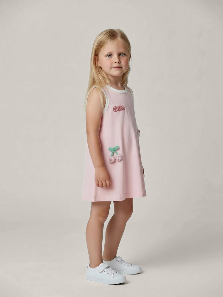 Robe fille sans manches en coton – coupe évasée et légère pour l'été – MIKID'Z
