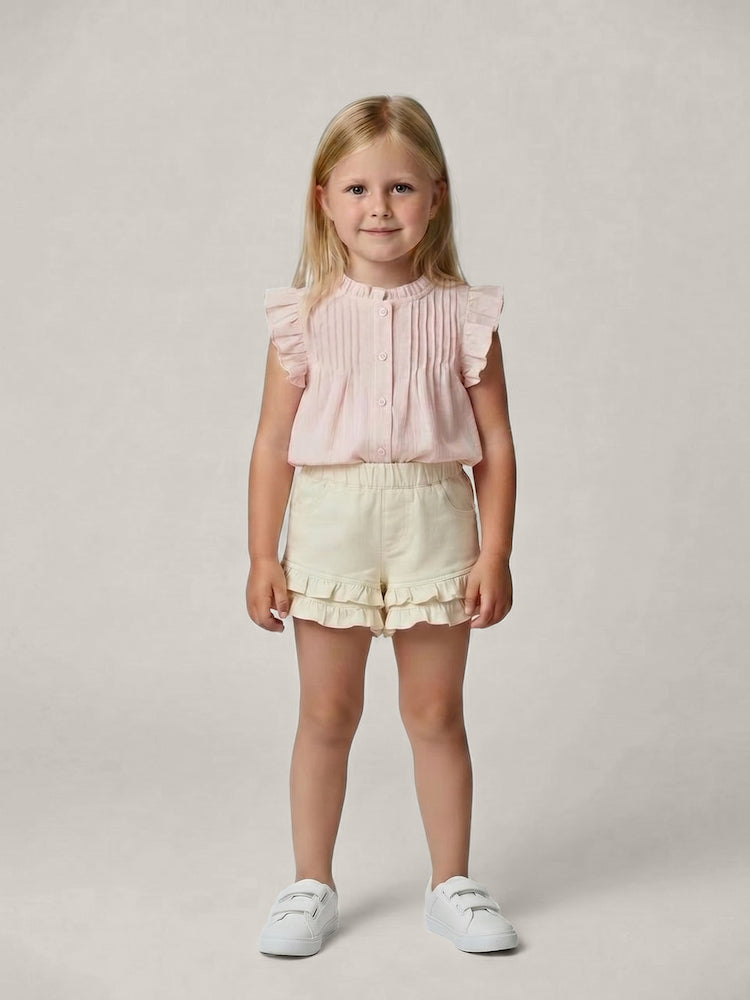 Vêtement fille en coton doux – coupe légère et détails volantés – MIKID'Z