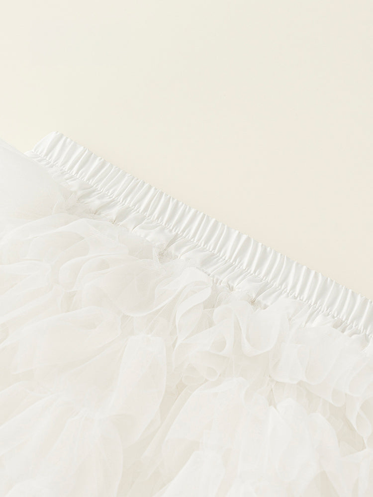 Jupe tulle fille élégante – doublure intégrée et taille élastique tailles 4-8 ans – MIKID'Z