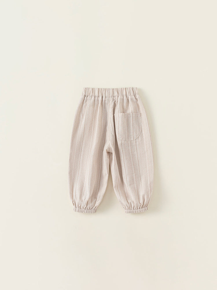 Pantalon garçon coton léger – coloris sable doux tailles 2-6 ans – MIKID'Z