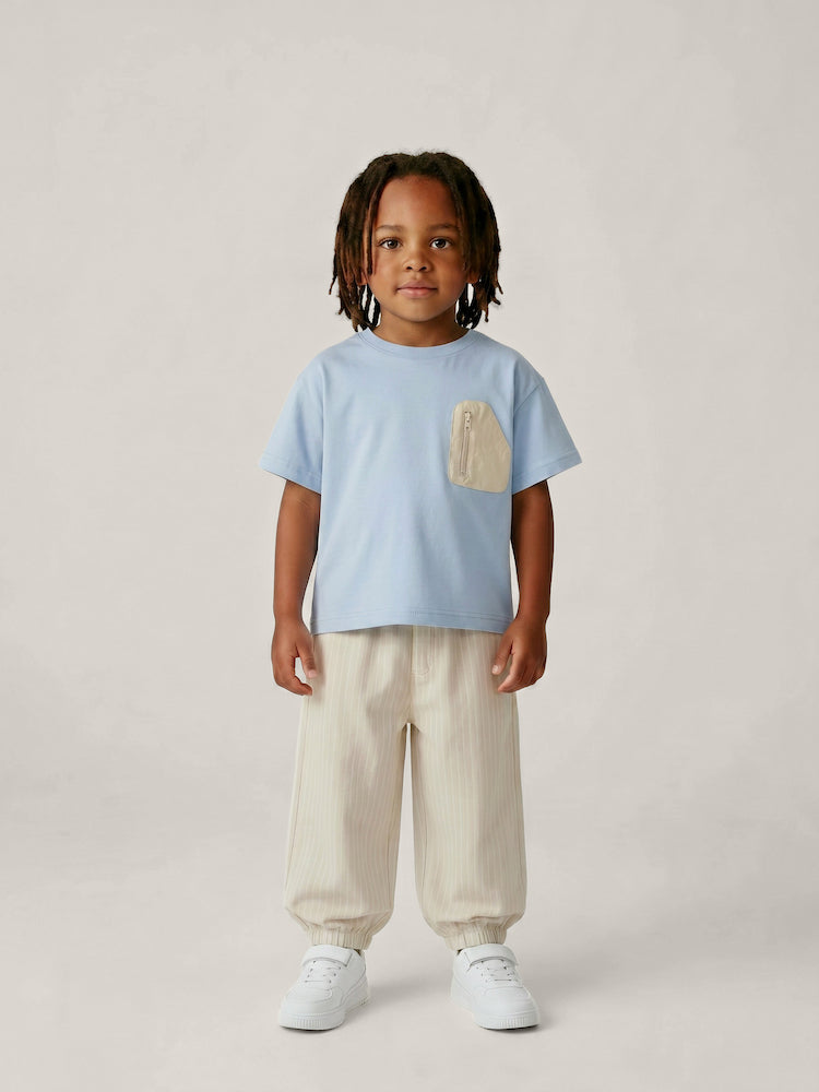 Pantalon enfant beige sable en coton léger – coupe confortable tailles 2 à 6 ans – MIKID'Z