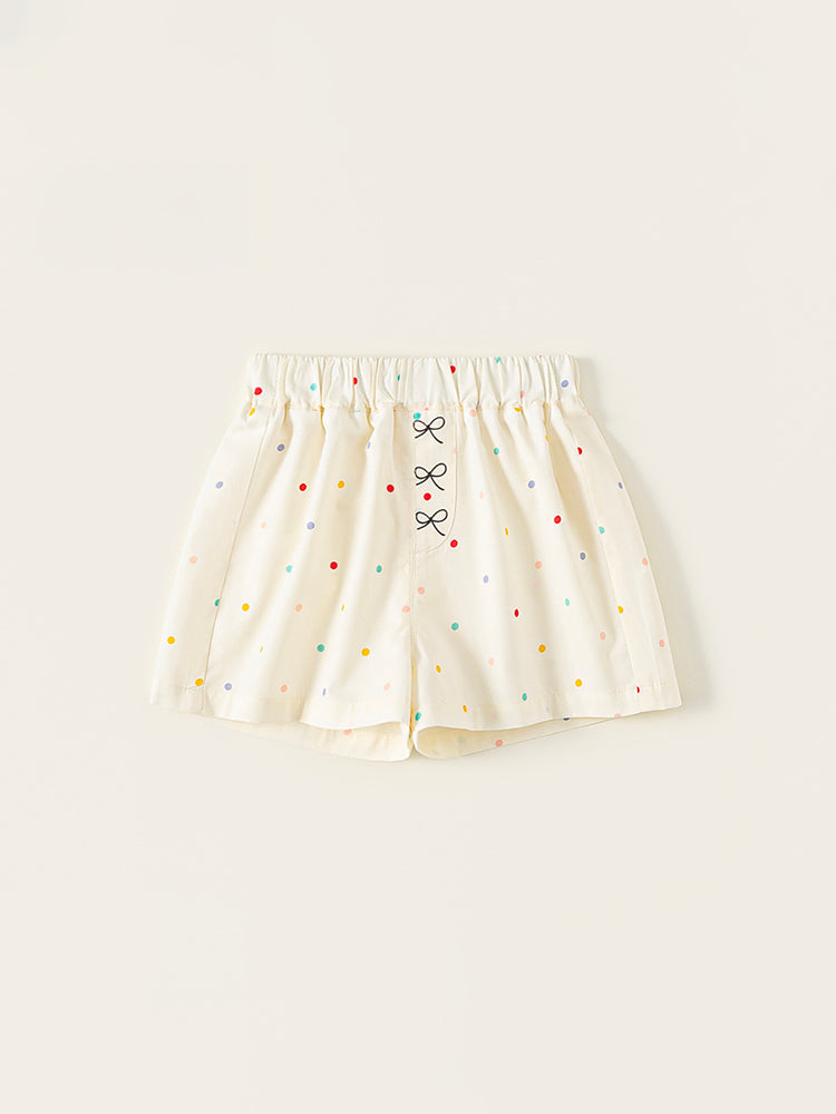 Short enfant pois multicolores – coton doux taille élastique pour l'été – MIKID'Z