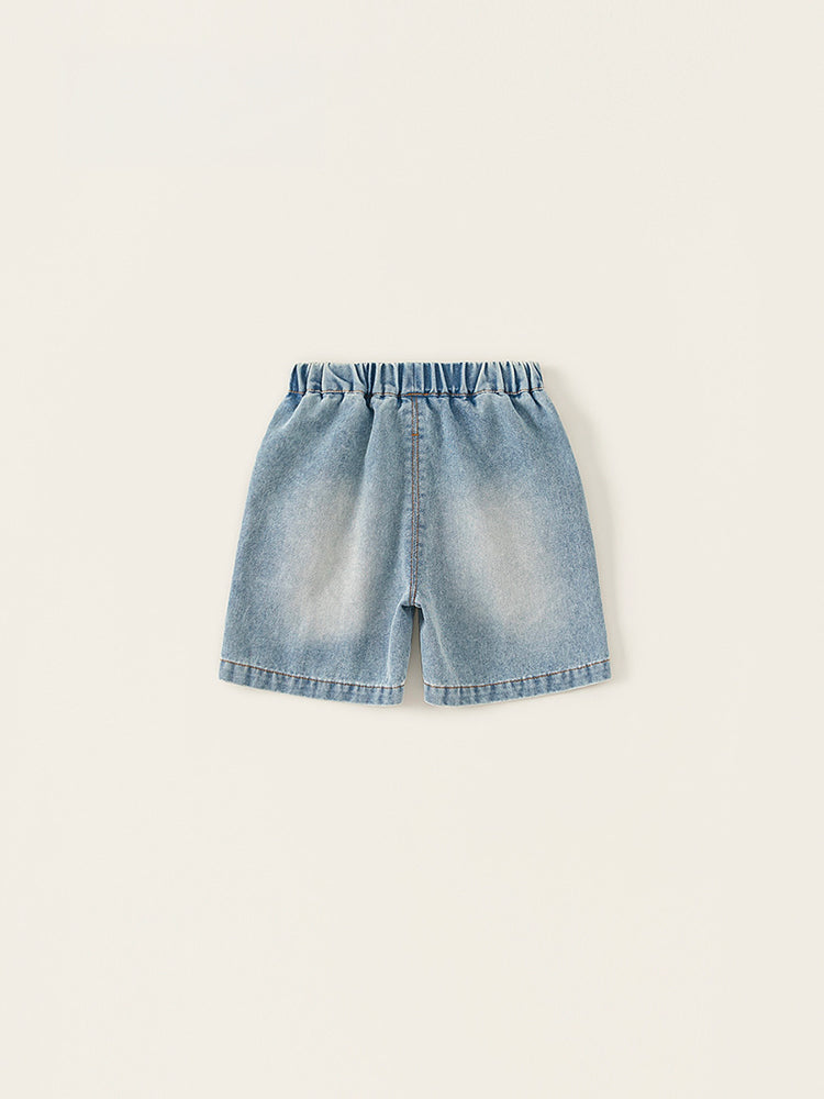 Short jean enfant – détail coupe et finitions soignées tailles 2-6 ans – MIKID'Z
