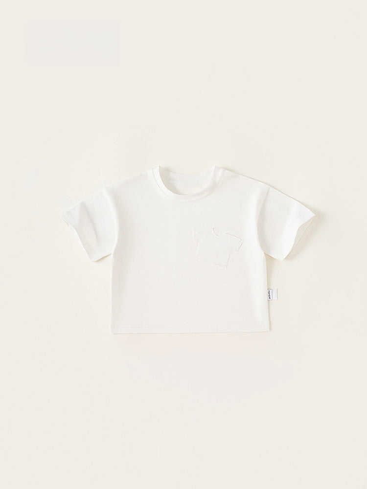 T-shirt enfant blanc pur – léger et doux pour l'été tailles 2 à 6 ans – MIKID'Z