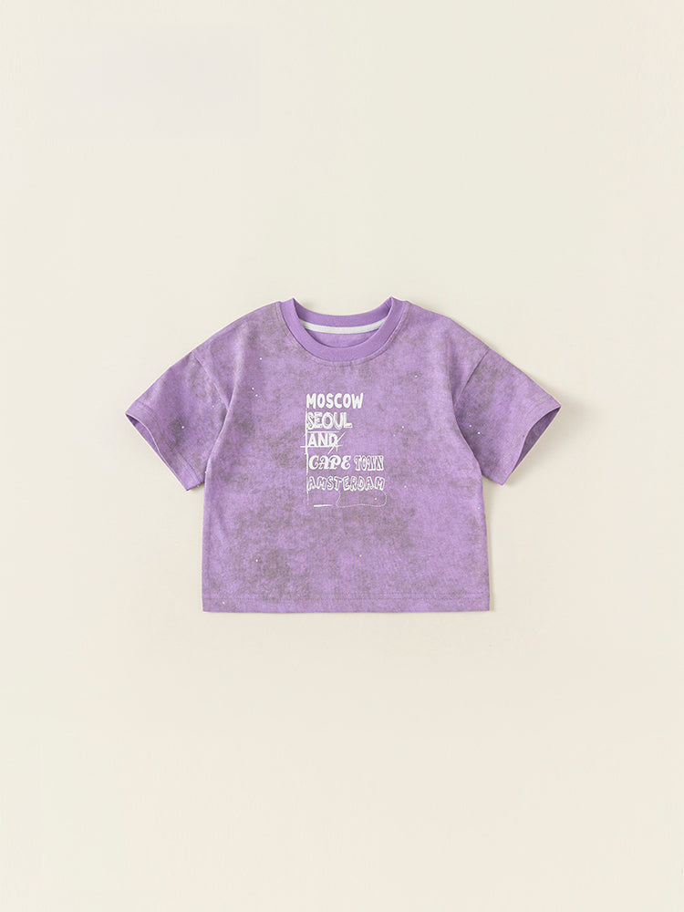 T-shirt enfant lavande douce– coton léger et confortable tailles 2-6 ans – MIKID'Z